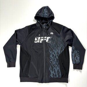 Venum Mens UFC Zip Up Hoodie Black Sz XXL Fight Week Sweatshirt